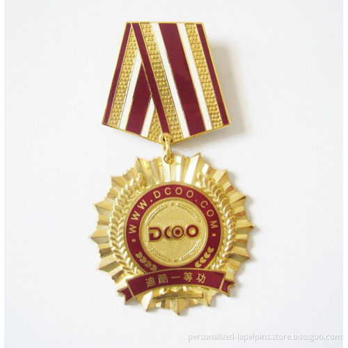 Premium Metal Zinc Alloy Hard Enamel Promotiona Custom Medals For Souvenir Gifts